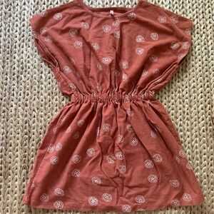 nwot rylee and cru orange cotton dress